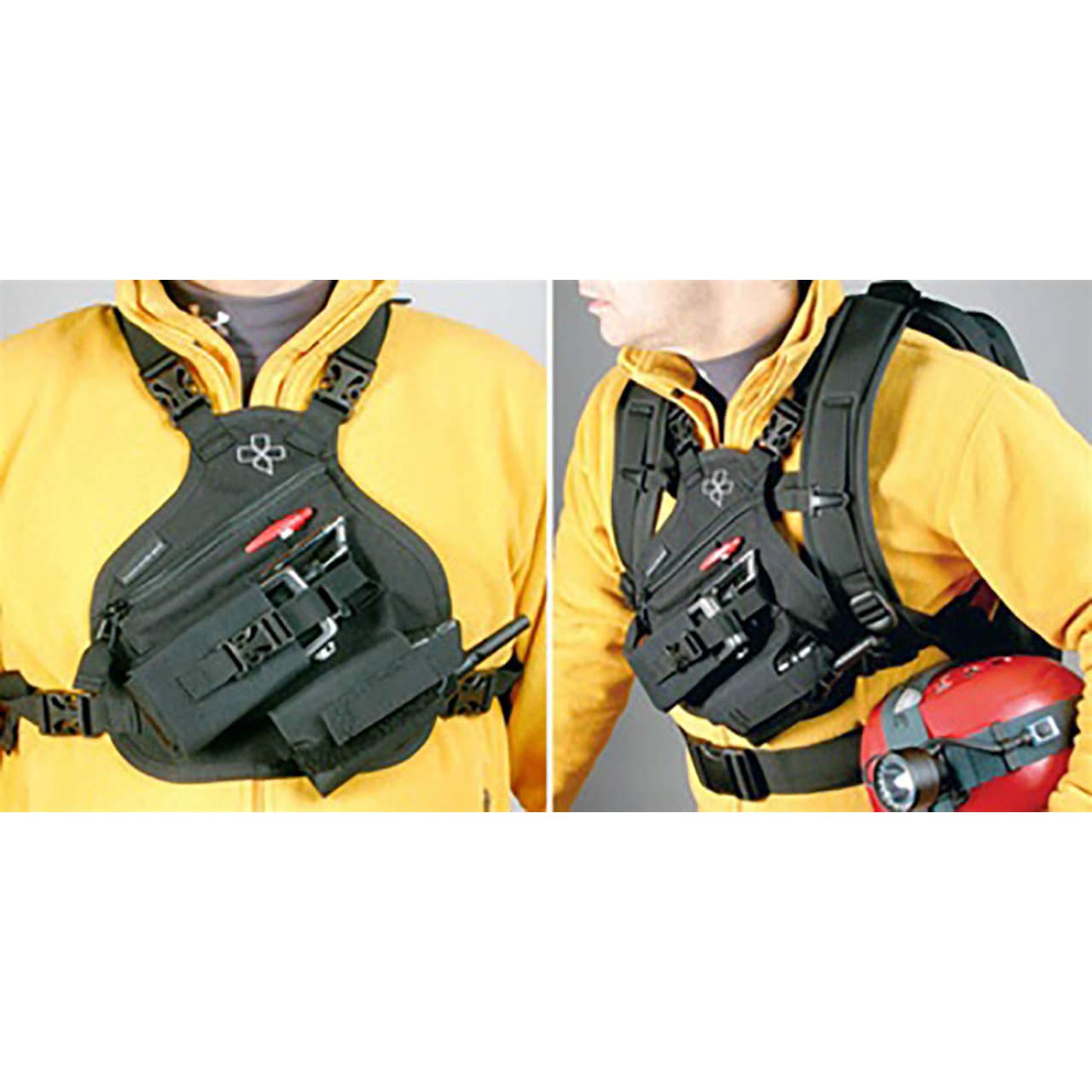 Coaxsher Rp 1 Scout Radio Chest Harness For 2 Way Radio And Hand Held Electronics | Search And Rescue, Ski Patrol, Emergency Response   Black